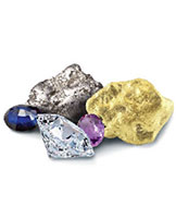 Sparkling stones and precious metal